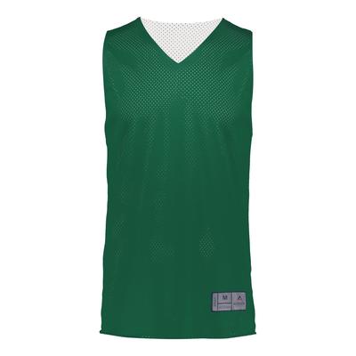 Augusta Sportswear 162 Youth Tricot Mesh Reversible 2.0 Jersey in Dark Green/White size Small | Polyester