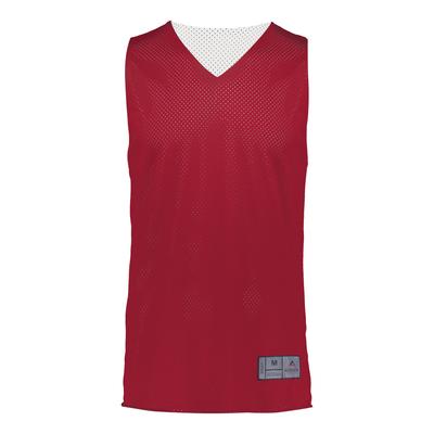 Augusta Sportswear 162 Youth Tricot Mesh Reversible 2.0 Jersey in Scarlet/White size Small | Polyester