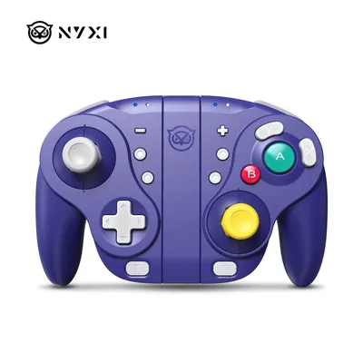 NYXI Wizard Hall Joystick Wireless Game Controller Purple Gamepad with RGB Lights for Nintendo