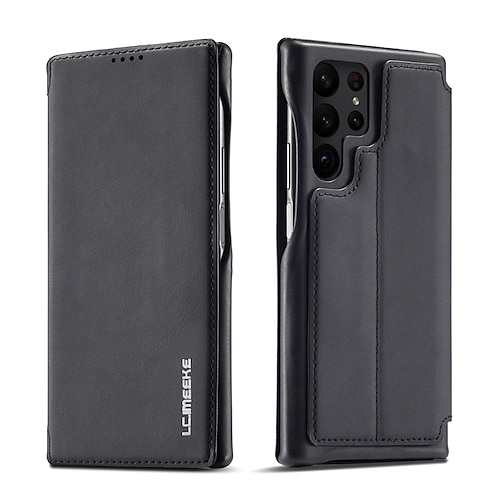 Handy Hülle Handyhüllen Für Samsung Galaxy S25 S24 S23 S22 S21 FE S21 Ultra Plus A54 A53 S20 A12 Flip-Cover Magnetisch Kartenfach Stoßfest Retro TPU PU-Leder Image