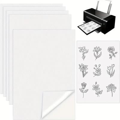 5 Sheets A4 Size Fabric-Like Self Adhesive Wash Away Stabilizer for Embroidery and Hand Sewing