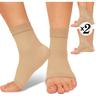 Ankle Brace Compression Sleeve Open Toe Socks Women Men for Swelling 2Pairs