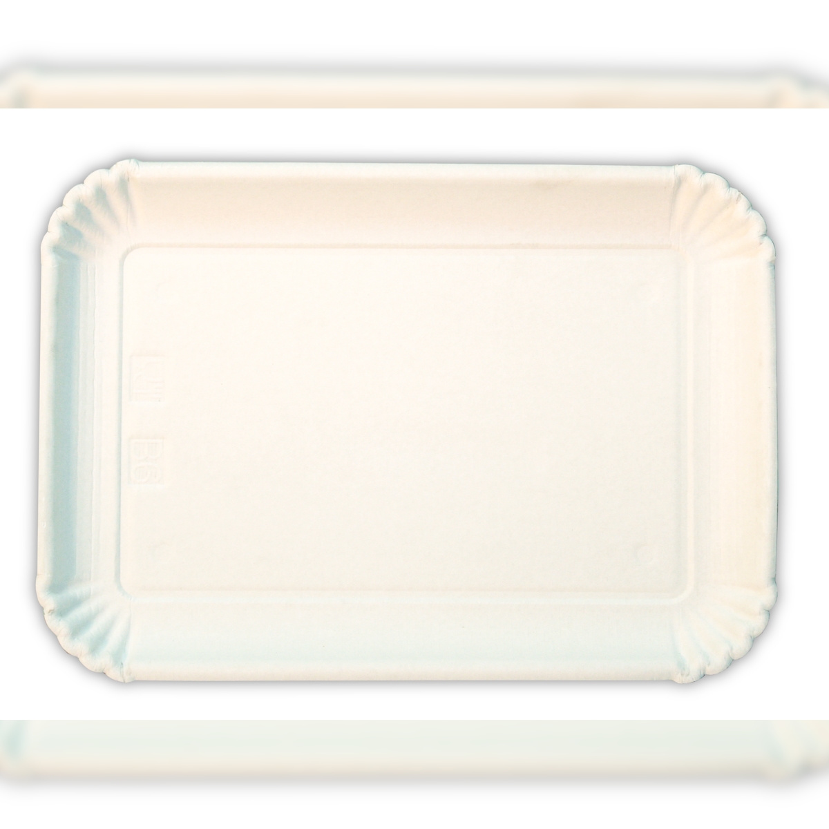 Ekoe Plastic Free Solutions Ekoe Weiße kompostierbare Papierschalen 14x21 cm (n.3) 400 Stk Image