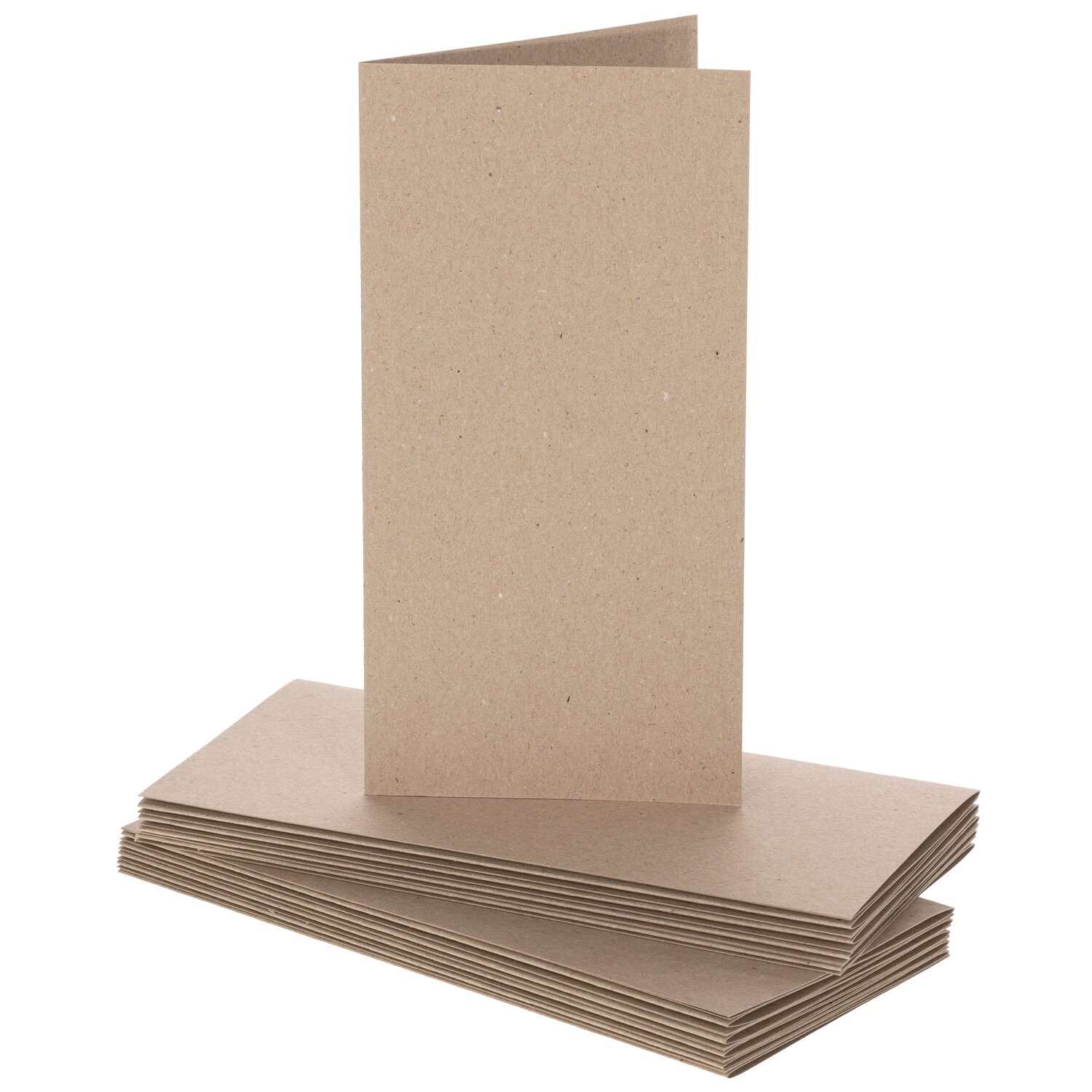 Cartes doubles recyclées, marron, 20 pièces