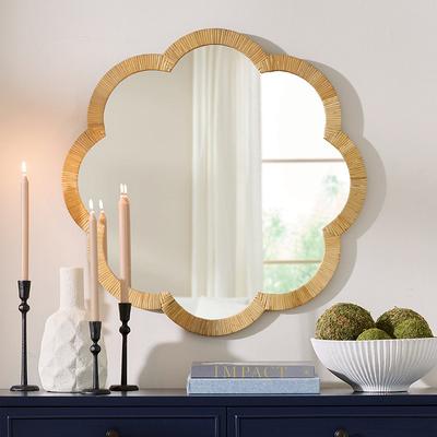 Woven Flower Shaped Mirror - Grandin Road