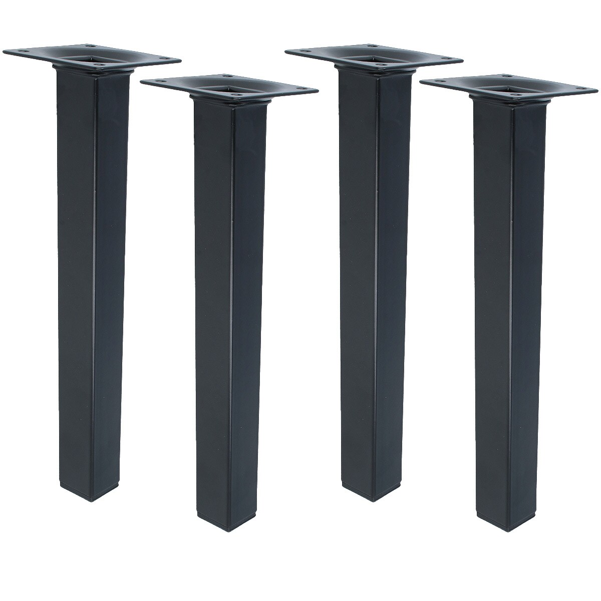 MS Beschläge 250mm Stilvolles 4er Set Möbelbeine Stützfüße Schwarz eckig Möbelfüße Sofafüße Image