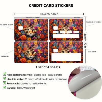 TEMU 4- Personalized , Pvc -adhesive Decorative For , Debit, , & , Removable No Residue