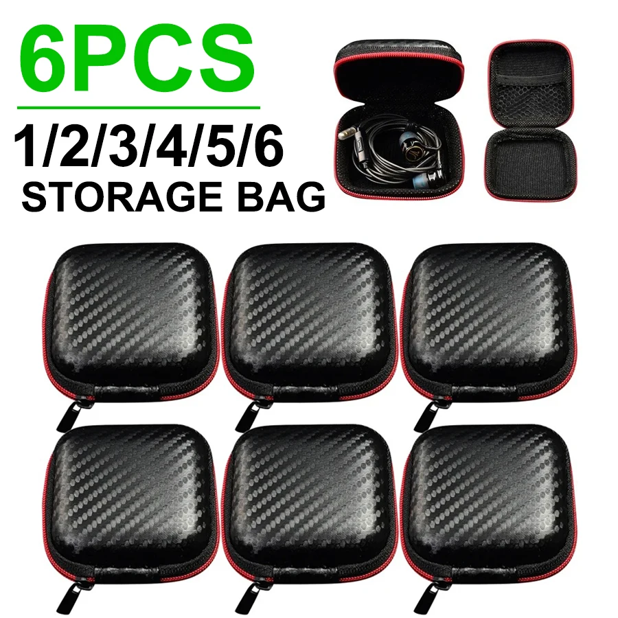 6-1pcs Auricolari Borsa di Immagazzinaggio Cuffie Cablate EVA Scatola di Immagazzinaggio Con Cerniera Custodia Portatile Contenitore per KZ BA10 AS10 ES4