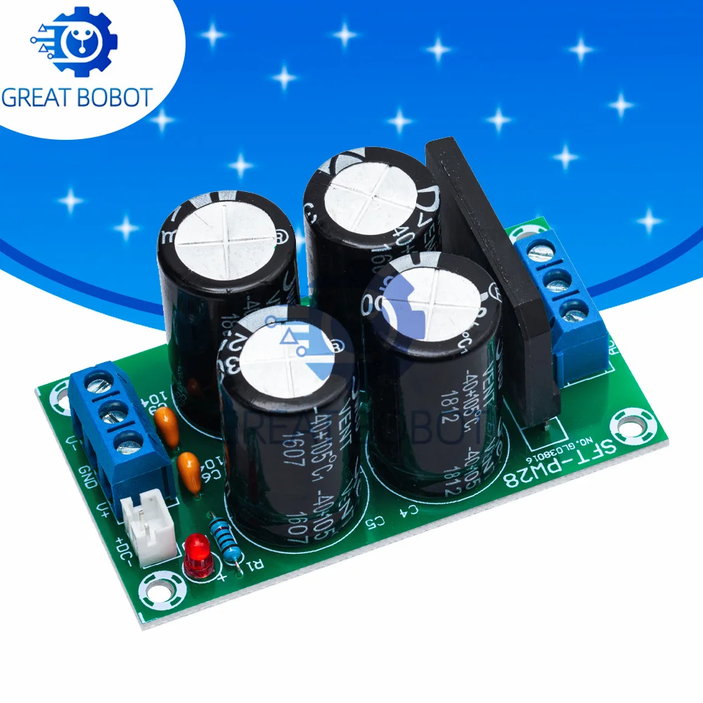 BS PW28 Dual Power Filter Power Verstärker Bord Gleichrichter Hohe Strom 25A Flache Brücke Ungeregelte Netzteil Board DIY Image