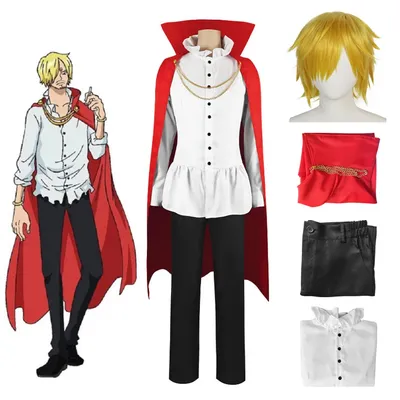 Anime Kuchen Insel Vorfall Vin smoke Sanji Cosplay Kostüm Perücke Halloween Weihnachts feier Uniform Image