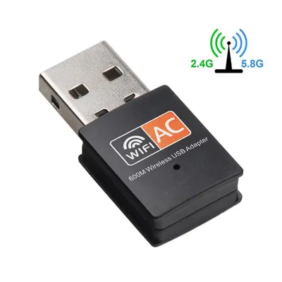 Dual Band USB Wifi 600 Mbit/s Adapter AC600 2,4 GHz 5 GHz WiFi Computer Netzwerkkarte Empfänger 802.11b/n/g/ac