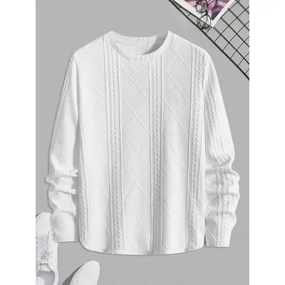 Herren Homewear Pyjamas Langarm Mode Täglich Hochwertige einfarbige Pyjamas Image