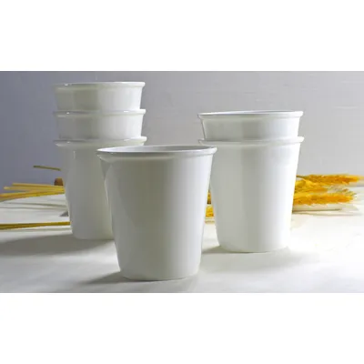 200ML,6pcs/lot, fine bone china nespressp mug, small coffee cup, plain white ceramic tumbler, tazas cafe travel mug, shot glass