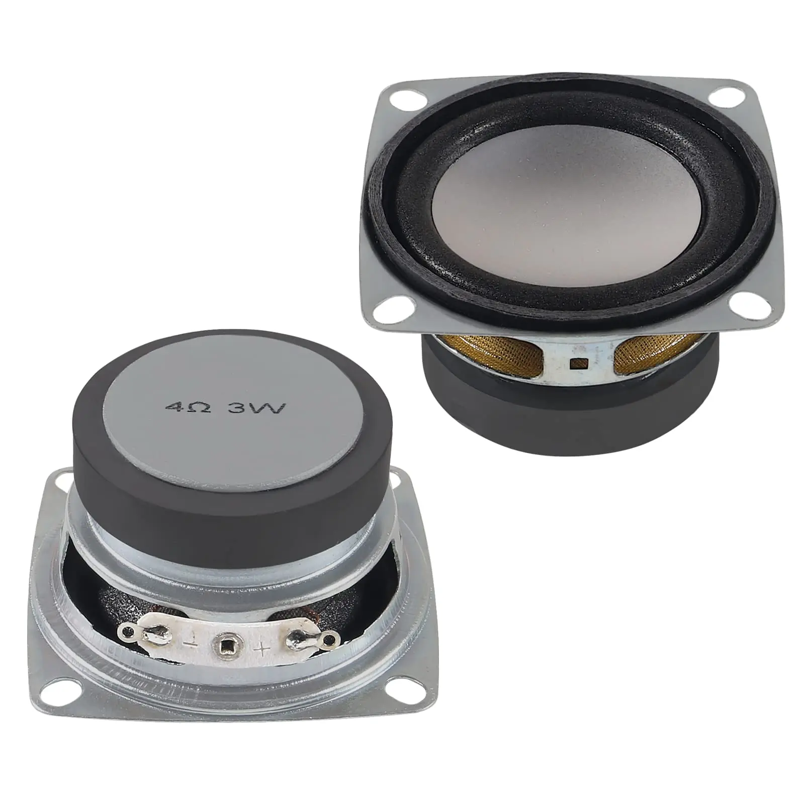 2PCS 2 "4Ohm 3W DIY Kleine Full Range Audio Lautsprecher Stereo Woofer Lautsprecher für Arduino und DIY Lautsprecher Image