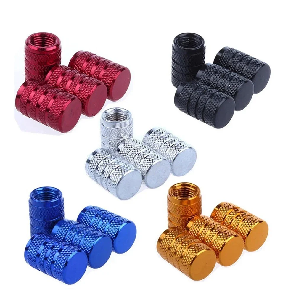 4 Stück Autoreifen Ventil kappe Aluminium legierung explosions geschützte Ventil kappe Ventil kern abdeckung Motorrad Ventil kappe Reifen gemeinsam Image