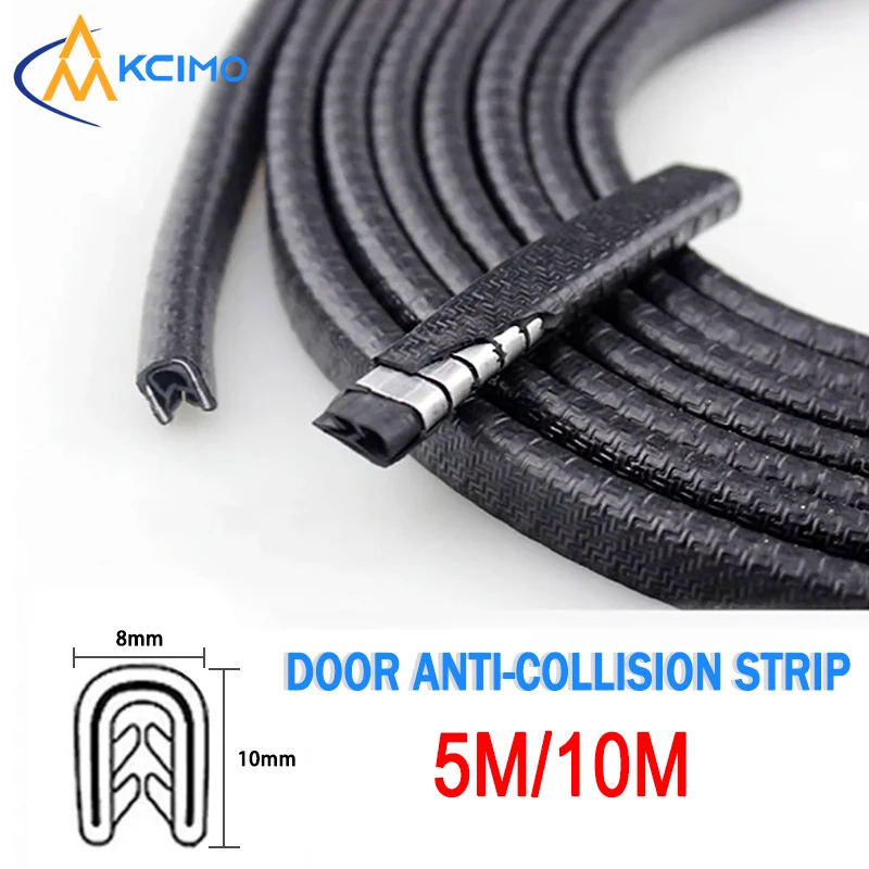 5/10M Auto Tür Schutz Rand Scratch Streifen Universal Auto Tür Lärm reduktion Anti Kollision Schutz Mit stahl Carstyling Image