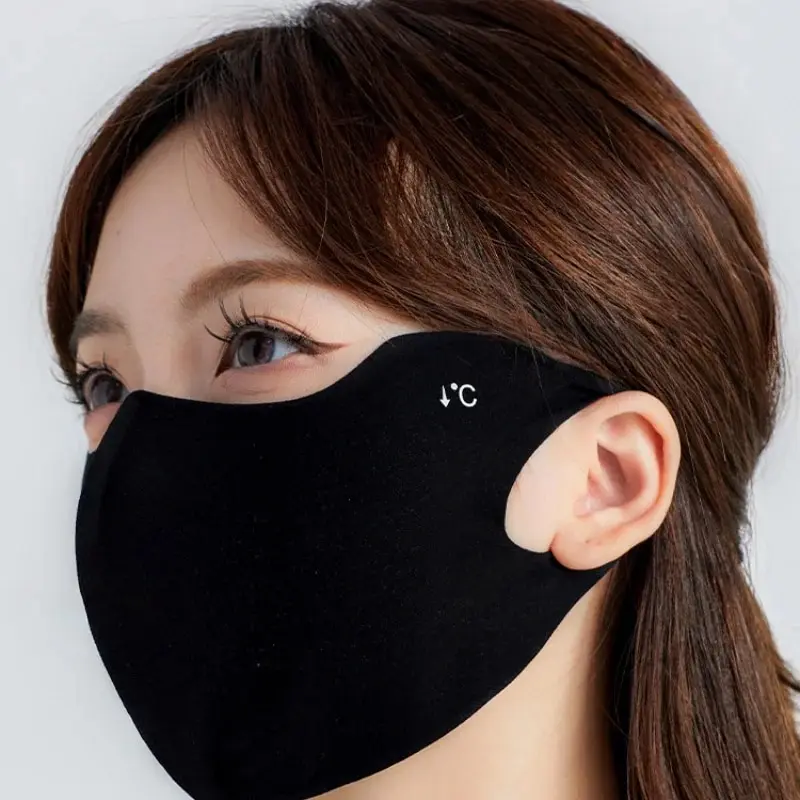 Eis Seide Sonnenschutz maske Anti-UV neue Sonnenschutz maske atmungsaktiv und spurlos Sommer dünne Augenschutz Eis fühlen Image