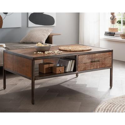 Massivholz »Priya 2« Unikat Couchtisch multifarbig Image