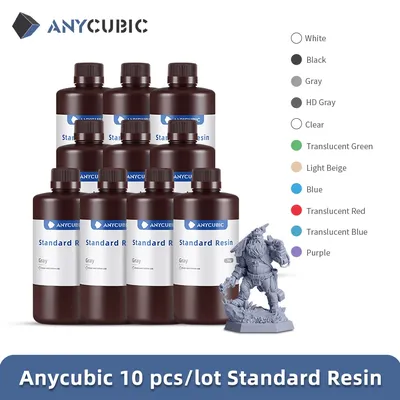 10kg ANYCUBIC 405nm Standard Resin UV Resin For Photon 3D Printer High Precision UV Photopolymer