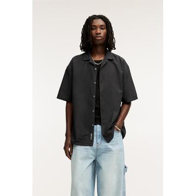 Basic Short Sleeve Linen Blend Shirt