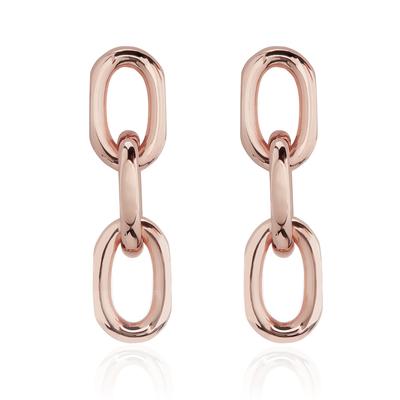 Rose Gold Alta Capture Mini Link Earrings