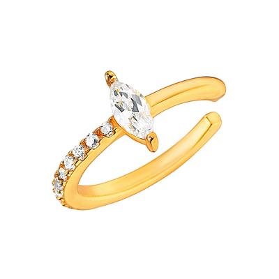 Paar Ohrclips LADY, silber (silber vergoldet 925), Ohrringe, Damen, Zirkonia ct Image