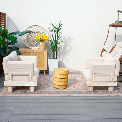 3-piece Aluminum Patio Sofa Set with Coffee Table