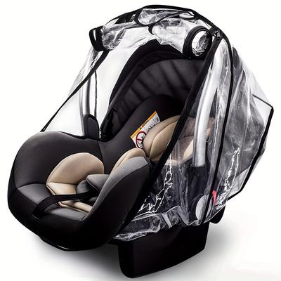 TEMU Car Seat Rain Cover, Food Grade Eva, Universal Car Seat Rain, Waterproof, Protection, Snow, Rain Cover Features Quick- Zipper Door And Side Ventilation