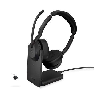 Jabra Stereo Headset »Evolve2 55 MS USB-C« mit Ladestation schwarz