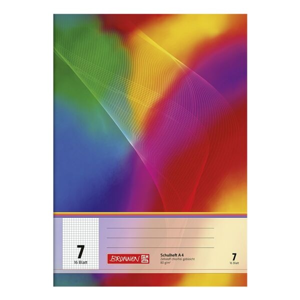 Brunnen Schulheft A4 kariert (Lineatur 7) grau Image