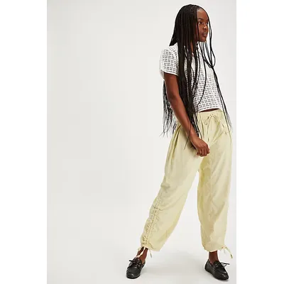 Hadley Poplin Trousers at Free People in Khaki Chino, Size: Medium