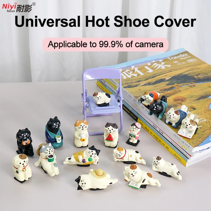 Kamera-Blitzschuh-Abdeckung, Schutz, Blitzkappe, Kaltschuh, niedlich, universell für Sony, Nikon, Canon, Fuji, Fujifilm, Pentax, Leica, Olympus, Katze Image