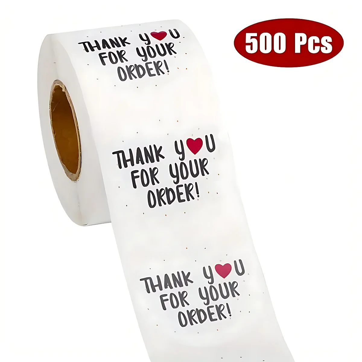 1 Rolle 500 Stück „Thank You For Your Oder“-Aufkleber, DIY Small Business Online Store, Shop, Verpackung und Versandzubehör Image