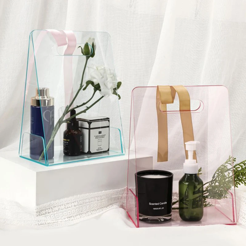 Blumen-Geschenkbox aus Acryl, Verpackungsbox für ewige Blumen, Valentinstag, Geburtstagsgeschenk, hohe Transparenz Image