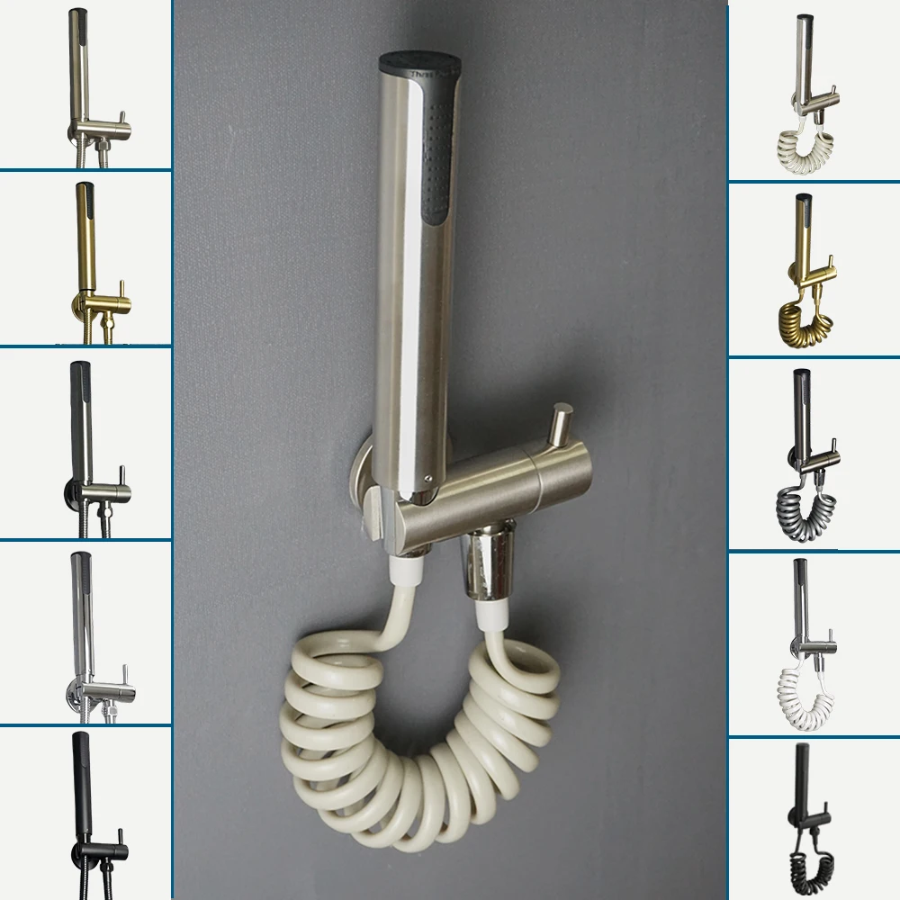 Messing-Bidet, einzelner Kaltwasserhahn, Hand-Bidet-Spray, Duschset, WC, 3 Funktionen, Shattaf-Sprüher, Dusche, hygienische Dusche