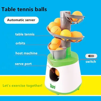 Dual Netzteil Version Tragbare Tischtennis Ball Pitcher Ping Pong Ball Roboter Pitching Maschine Für Trainer Image