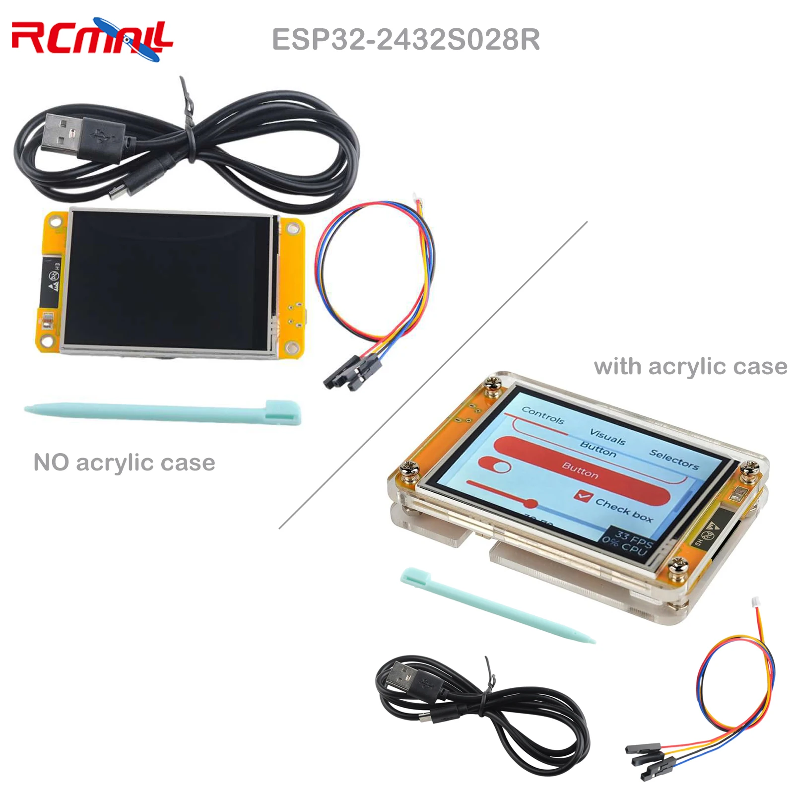 ESP32-2432S028R 2,8 Zoll ESP32 Display Modul Resistiver Touchscreen 240*320 2,8'' LCD TFT ILI9341 Treiber für Arduino IoT Smart Image
