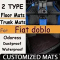 Tappetini per auto in pelle su misura per Fiat doblo 5 posti 2016 Tapetes impermeabili Para Automovil Tapetes per auto Accessori per auto da pavimento