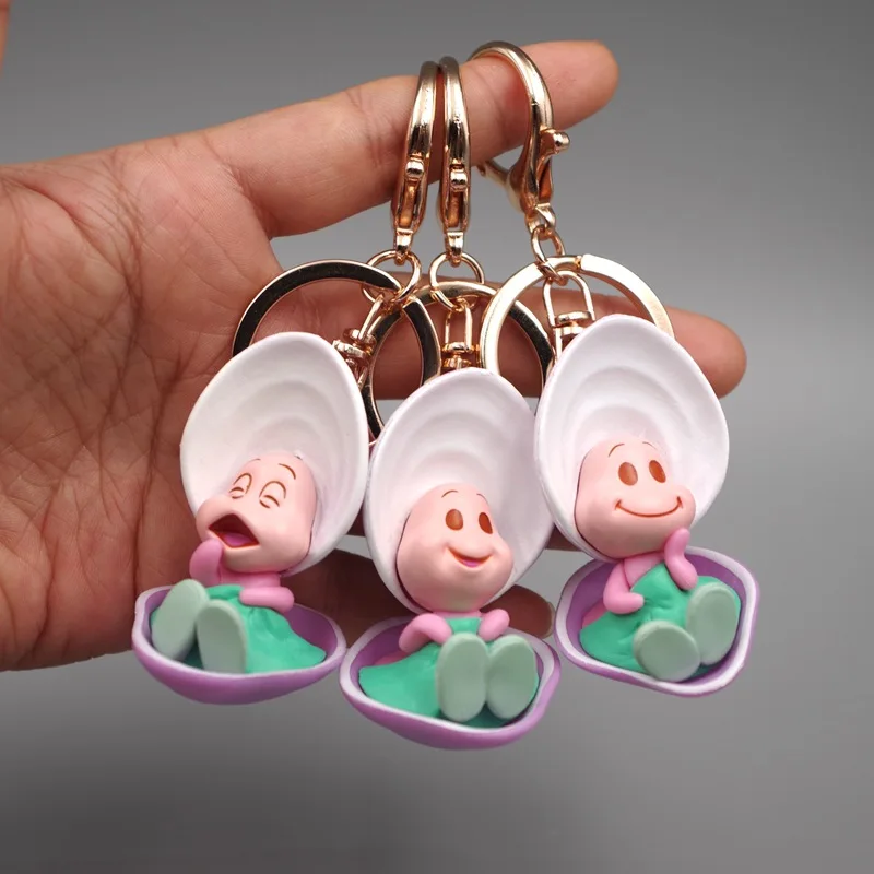 3 pz/set Disney Alice nel paese delle meraviglie Young Oyster Baby Toys portachiavi borsa ciondolo portachiavi simpatico cartone animato portachiavi bambola regalo per bambini