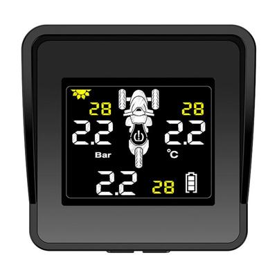 Solar Wireless ReifendrucküBerwachungssystem Motorrad tpms ReifendrucküBerwachung LCD-Anzeige 3 Image