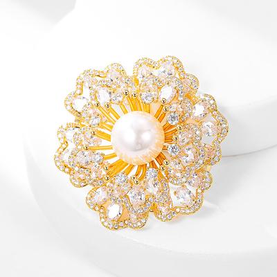 Women's Brooches Flower Shape Stylish Simple Brooch Jewelry Golden For Work Daily