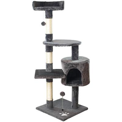 45.67 Inches Cat Tree/Cat Tree House and Towers for Large Cat/Cat Climbing Tree with Cat Condo/Cat Tree Scratching Post/Multi-Level Large Cat Tree