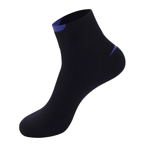 Herren 4 Paar Mehrfachpackungen Socken Socken Stricken Laufsport Socken Freizeitsocken Schwarz Blau Farbe Farbblock Urlaub Sport Natur Täglich Grundlegend Mittel Frühling Herbst Modisch Image