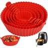 Sollbry - Moule pour Air Fryer,6 Pièces Silicone Air Fryer Mould,Panier Réutilisable Air Fryer