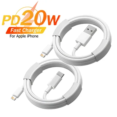 PD 20W Type C Fast Charging Cables For Apple iPhone 14 13 12 11 Pro Max Data Line 2M 1M Quick Charge USB C Cable Phone Accessory