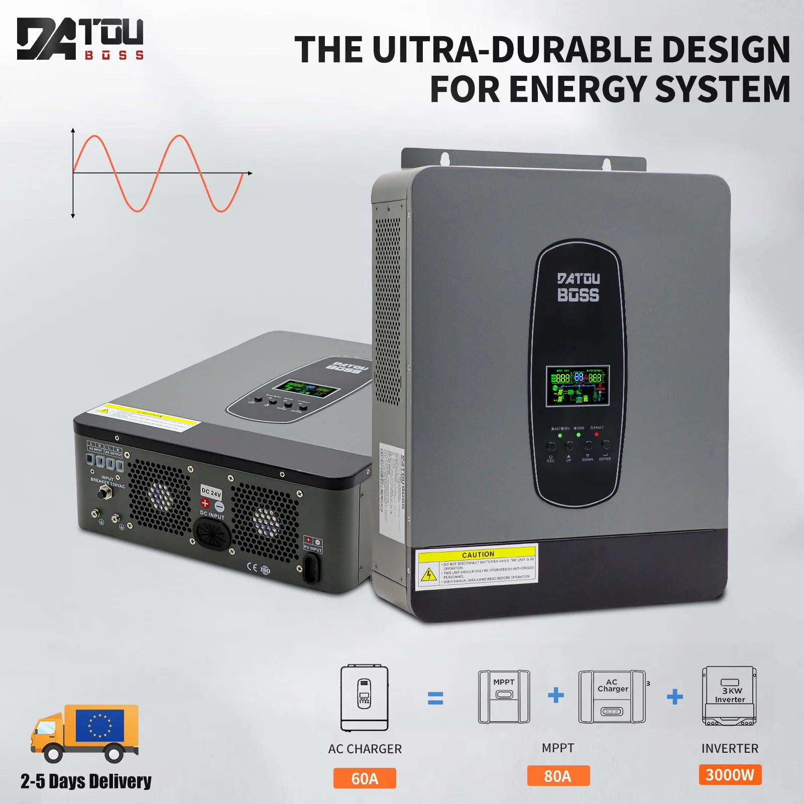Datouboss DT-24V3000W reinen Sinus-Wechsel richter DC24V bis AC220V Sinus-Ausgang MPT-Stromnetz Solar-Wechsel richter Spannungs wandler Image
