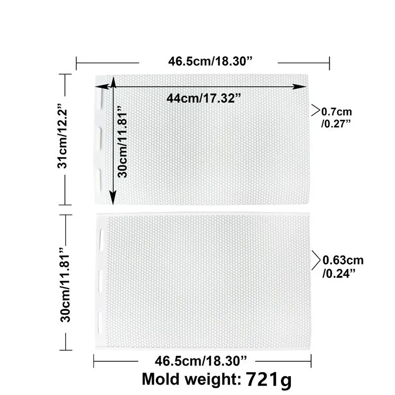 44*30cm 2 stücke Embosser Bienenwachs Blatt Foundation Form DIY Apicultura Beehive Basis Garten Liefert Bienenzucht Ausrüstung zubehör Image