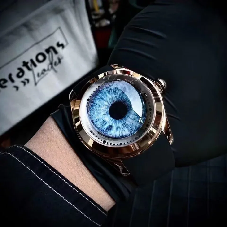 Eye in The Sky 3D Bubble Herrenuhr Vampire Imported Movement Clown Mechanische Uhren Image