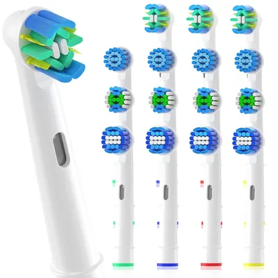 16x Zahnbürstenkopf kompatibel mit Braun Oral-B elektrischen Zahnbürsten, Zahnbürstenköpfen passend für Oral b Pro 3 Series/3500/Pro600