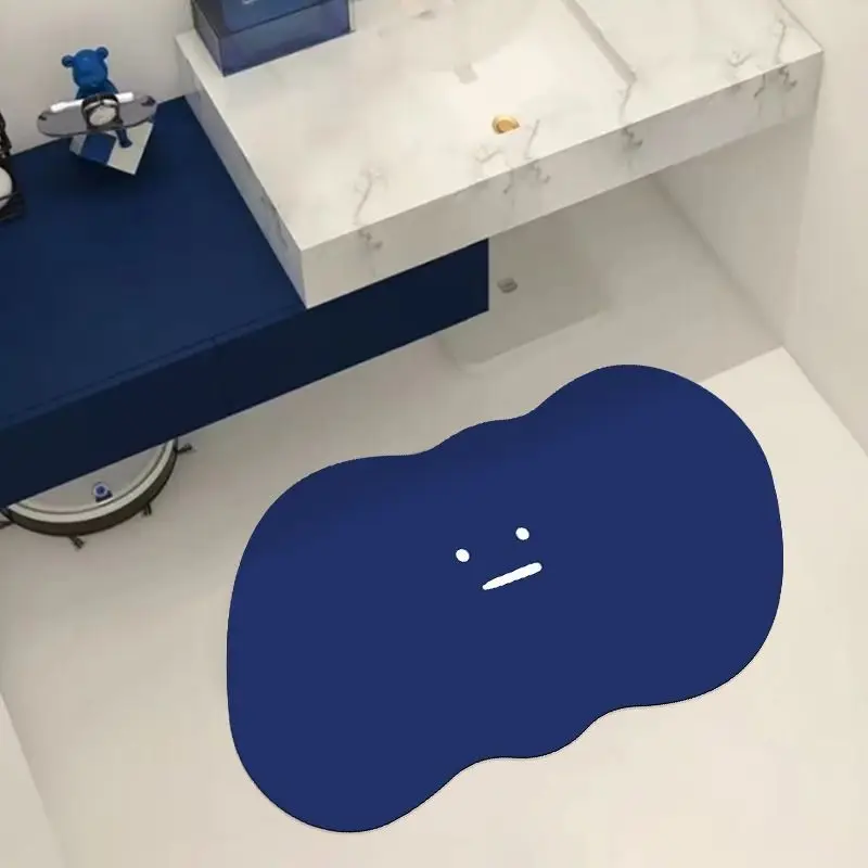 Badezimmertür saugfähige Bodenmatte Fußmatte Haushalt Toilette Toilette weiche Kieselalgen Schlamm Toilette schnell trocknende rutschfeste Matte
